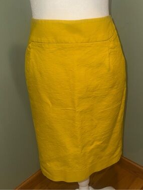 J. Crew Yellow Pencil Skirt